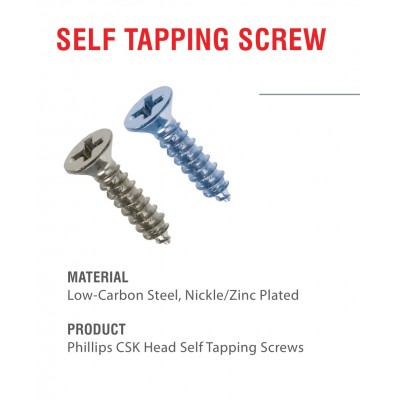 CSK Flat Head Self Tapping Screw 